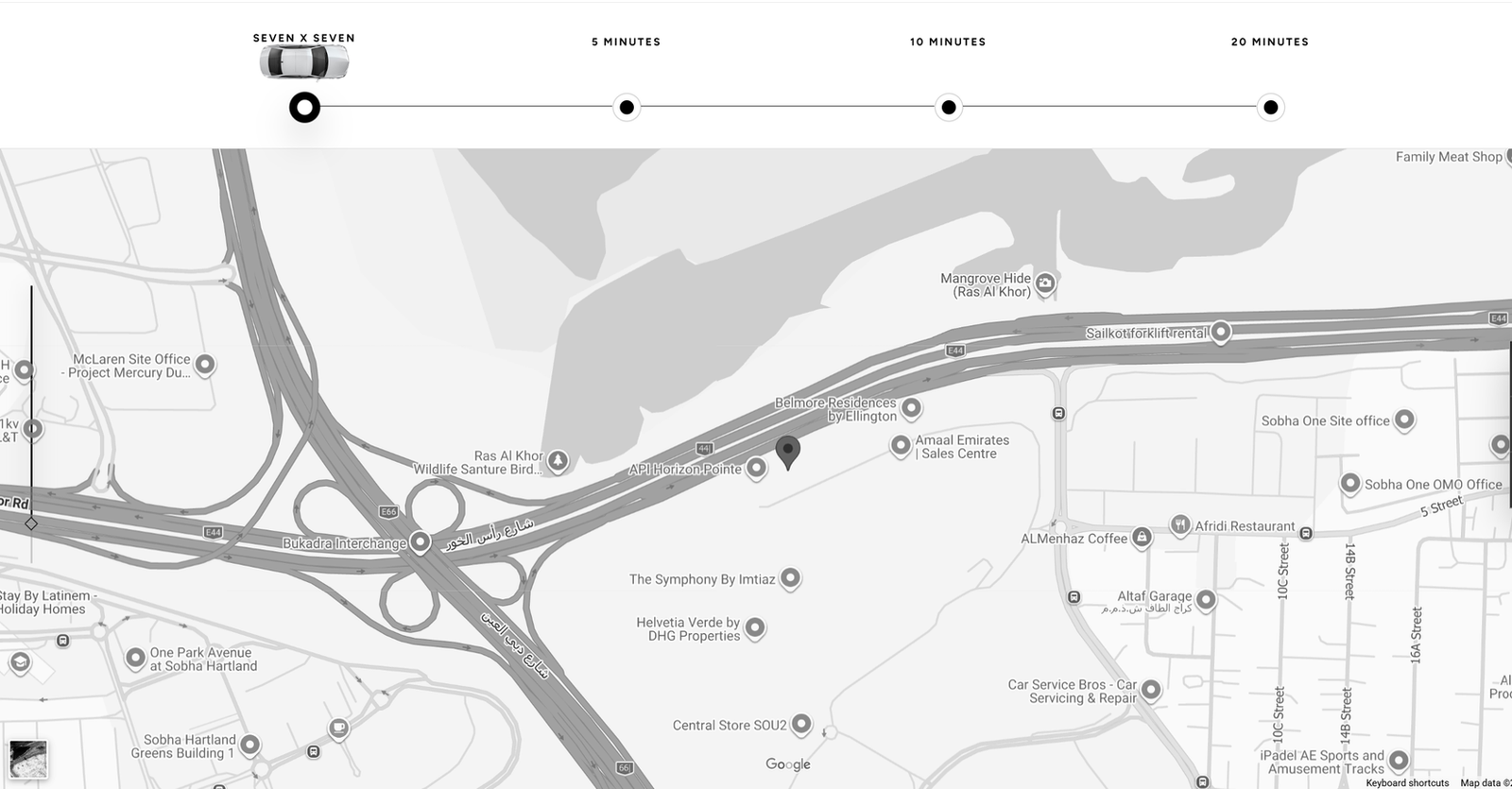 Experience Center location map