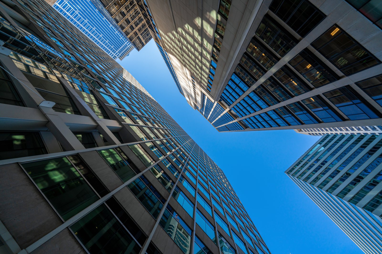 Modern office towers for media updates