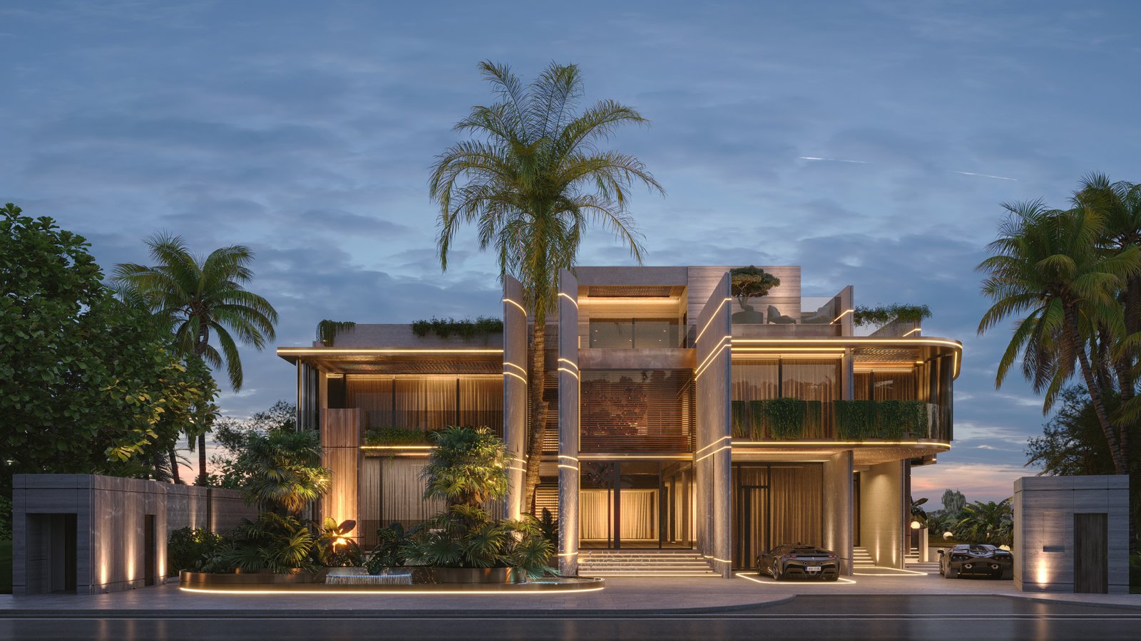 Emerald Villa garden arrival